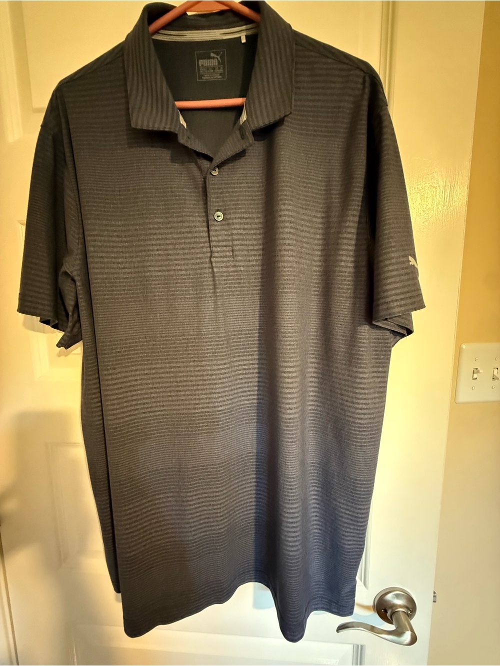 Puma Men's Dark Gray Short Sleeve Polo Shirt